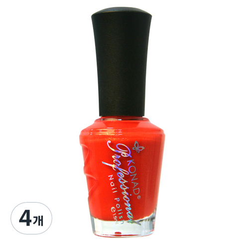 코나드 프로페셔널 레귤러 네일 폴리쉬 15ml, 썸머오렌지, 4개