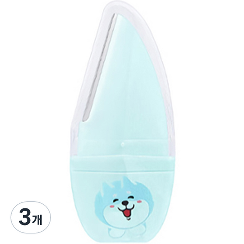 미니맥시 미세 눈썹정리 칼, 블루, 3개