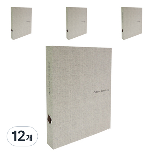 드림 쎄비엥 D링 바인더 3공, 12개, 오트밀
