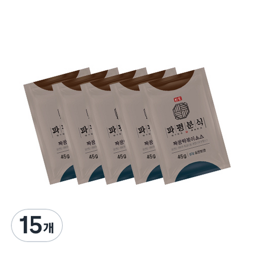 파평분식 떡볶이 소스 분말 짜장맛, 45g, 15개