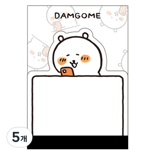 플라잉웨일즈 담곰이 듀얼 메모지, 휴식타임, 1개입, 5개