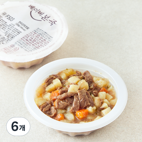 베이비본죽 한우 감자조림, 100g, 6개