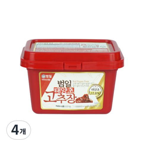 범일 태양초 고추장, 500g, 4개