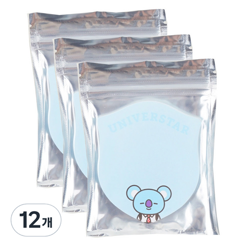 BT21 1단 점착 메모지, KOYA, 40개입, 12개
