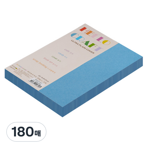 종이문화 친환경색지 레인보우카드 No.17 딥블루, 180매