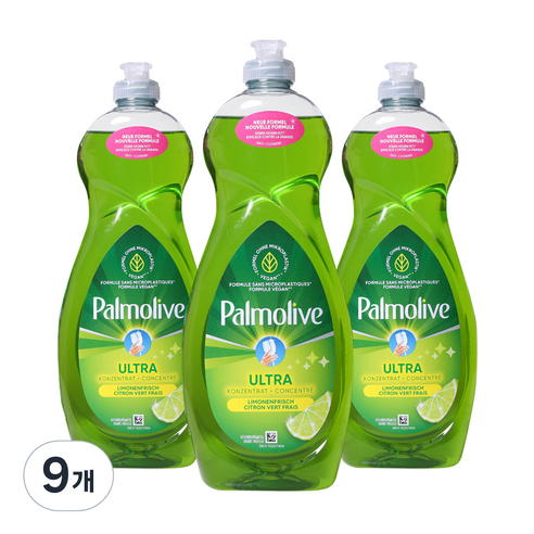 콜게이트 팜올리브 울트라 주방세제 라임프레쉬, 750ml, 9개