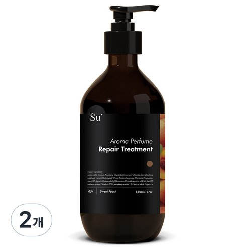 수오가닉 퍼퓸 트리트먼트 스윗피치 1050ml, 2개