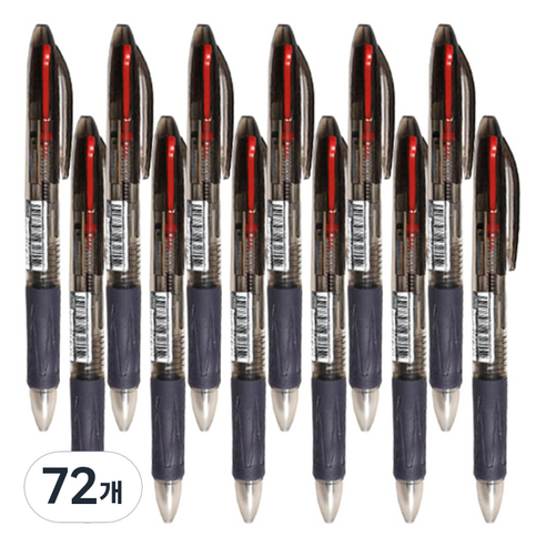 모닝글로리 슬립온 3색 볼펜 0.7 mm, 스모키, 72개