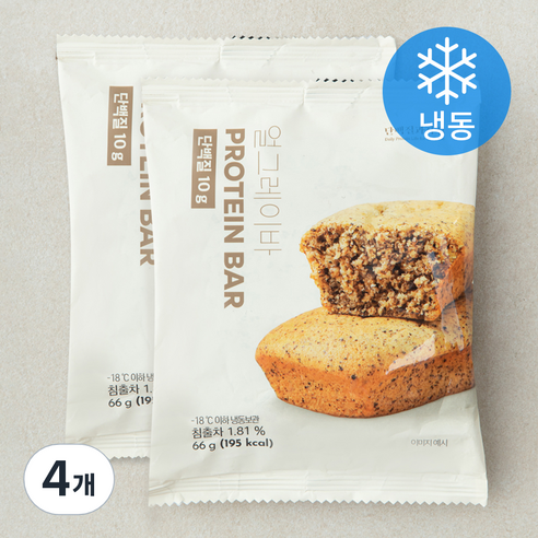 단백질과자점 얼그레이바 빵 (냉동), 66g, 1개입, 4개