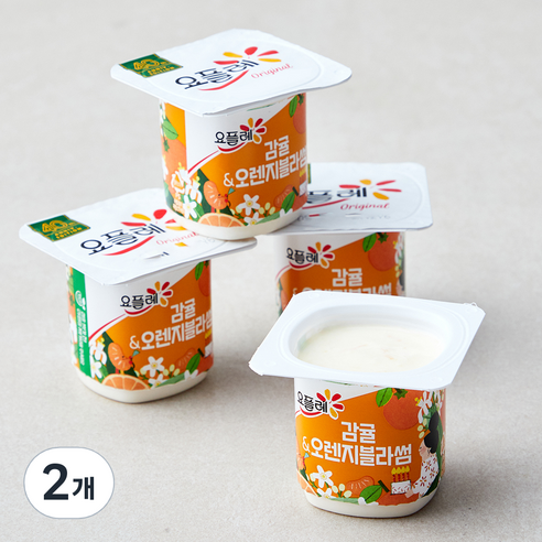 요플레 오리지널 감귤 & 오렌지 블라썸 4개입, 320g, 2개