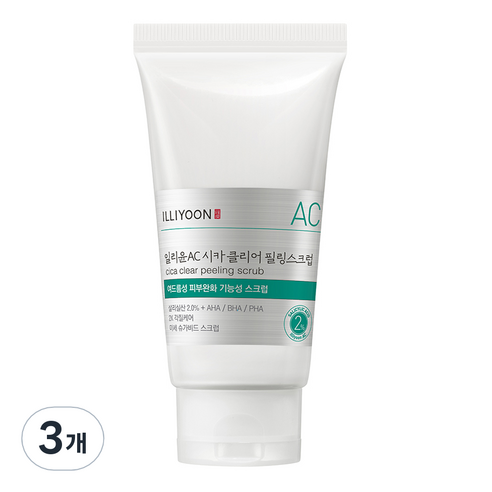 일리윤 시카 아크네 클리어 필링 스크럽, 200g, 3개