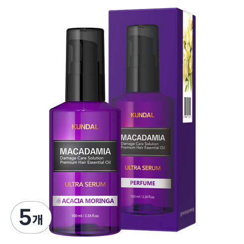 쿤달 마카다미아 울트라 헤어 세럼 아카시아 모링가향, 100ml, 5개