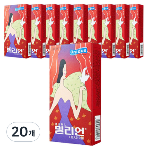 유니더스 밀리언 콘돔, 12개입, 20개