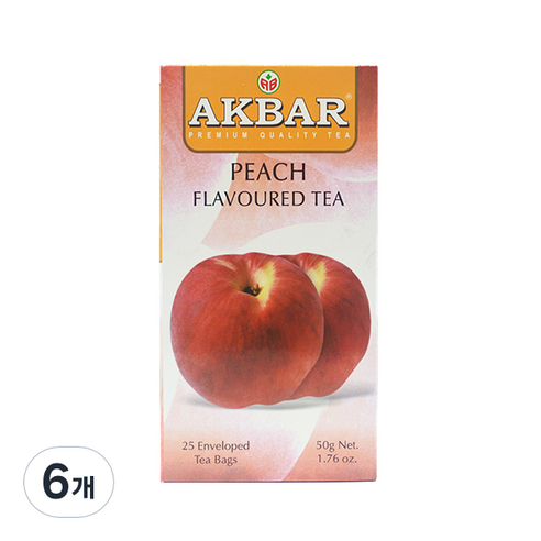 아크바 복숭아향 홍차, 50g, 6개, 6개