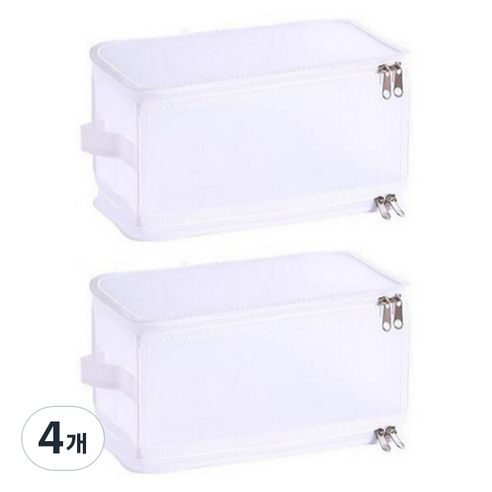 룻츠 사각 리빙박스 32 x 28 x 15 cm 13L, 흰색, 4개