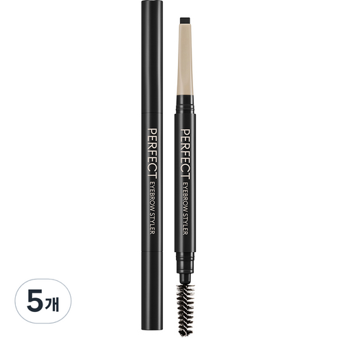 미샤 퍼펙트 아이브로우 스타일러 오토펜슬 0.15g, 블랙, 5개