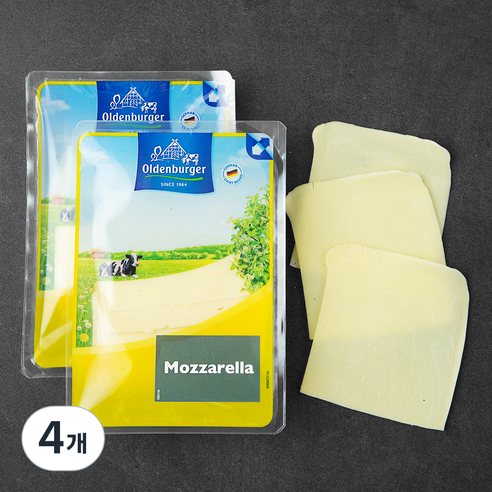 올덴버거 슬라이스 모짜렐라 치즈 150g, 4개입 모짜렐라슬라이스