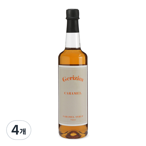 그리심 커피시럽 카라멜, 750ml, 4개