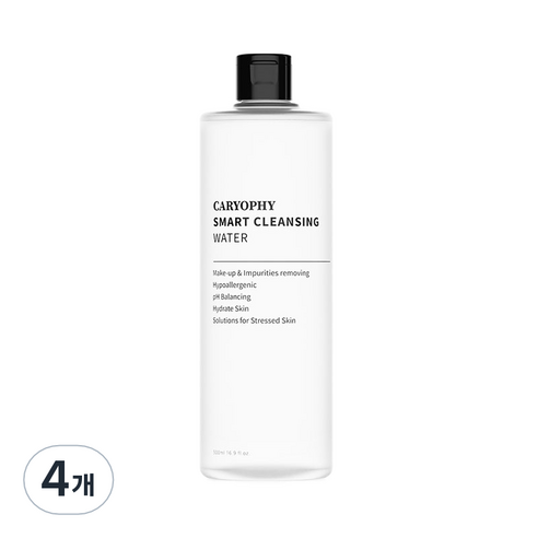 캐리오피 약산성 스마트 클렌징 워터, 500ml, 4개