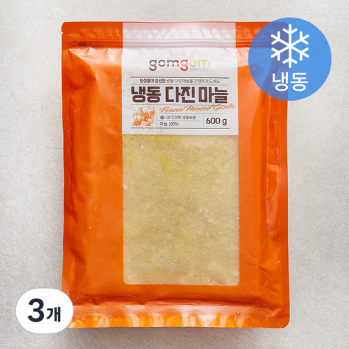 곰곰 냉동 다진마늘, 600g, 3개