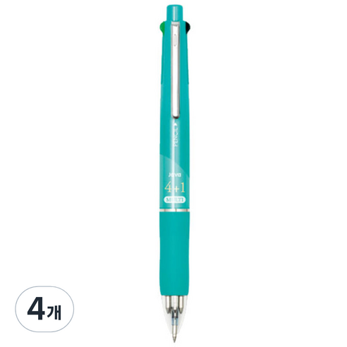 자바펜 제트 4 + 1 멀티펜 0.7mm, 민트, 4개
