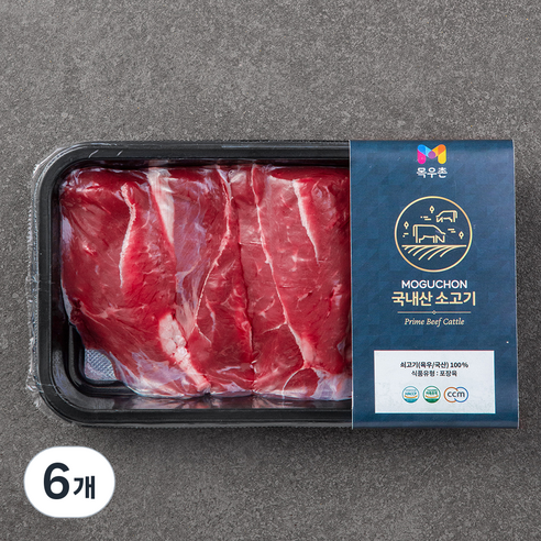 목우촌 국내산 소고기 사태 국거리용 (냉장), 300g, 6개