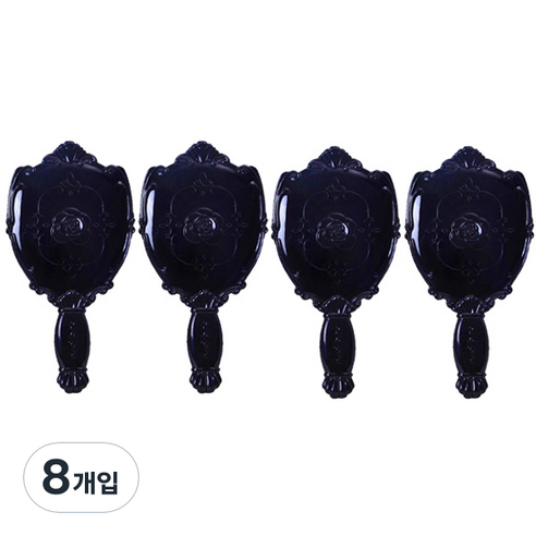 ABM 장미손거울 중, 블랙, 8개