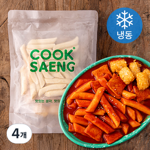 쿡생 볼빨간 떡볶이 (냉동), 440g, 4개