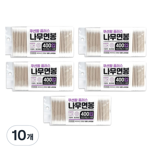 UH홈데코 나무면봉, 10개, 400개입