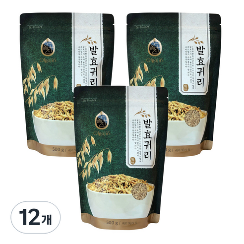 올고진 발효 귀리, 500g, 12개