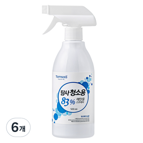 탐사 청소용 83% 에탄올 스프레이, 6개, 500ml