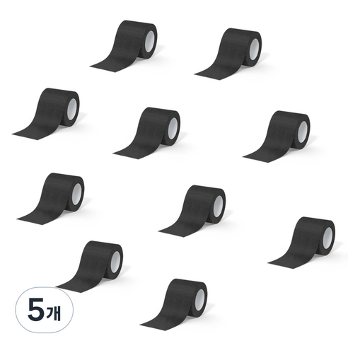 Daybyday 바른생활이야기 밴드 블랙 5cm x 4.5m, 5개, 10개입