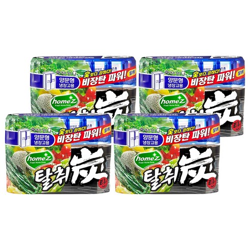 홈즈 탈취탄 양문형 냉장고용 본품, 240g, 4개