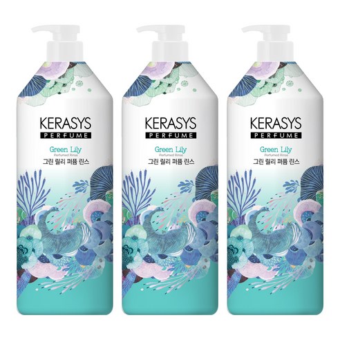 케라시스 그린 릴리 퍼퓸 린스 릴리향, 3개, 1L