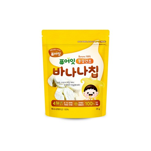 퓨어잇 동결건조 과일칩, 25g, 6개