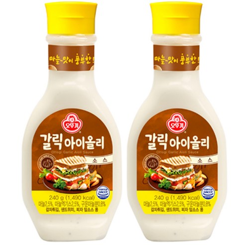 오뚜기 갈릭 아이올리 소스, 240g, 2개