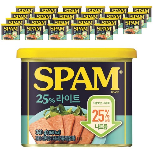 스팸 CJ 마일드 라이트, 24개, 340g