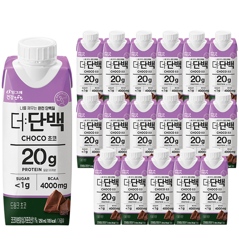 [한국어] 환상적인 단백질 음료, tft 초코, 250ml, 18개 식품