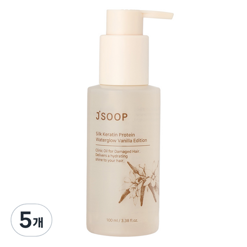 제이숲 실크 케라틴 단백질 워터글로우 헤어 에센스 바닐라 에디션, 100ml, 5개