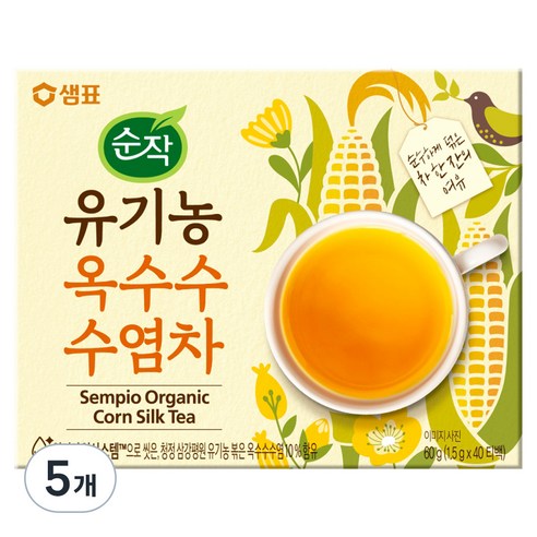 순작 유기농 옥수수수염차, 1.5g, 40개입, 5개