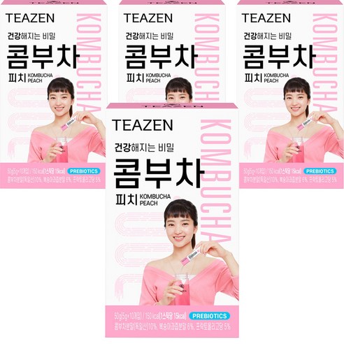티젠 콤부차 피치, 5g, 10개입, 4개