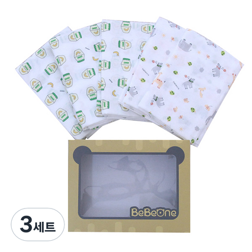 베베원 천기저귀겸 다용도타올 5p 세트 박스포장, 우유병 3p, 패밀리 2p, 3세트