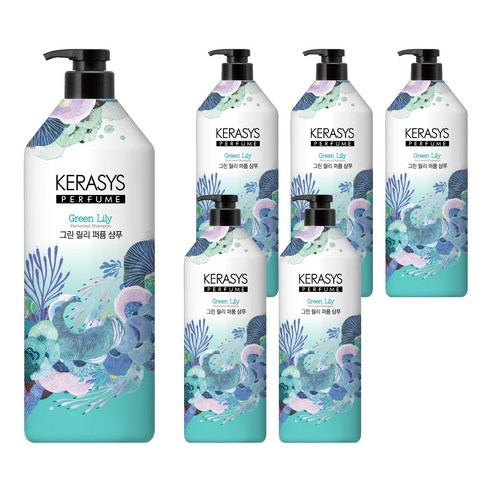 케라시스 퍼퓸 샴푸 그린 릴리, 6개, 1L