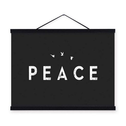 인테리어포스터10 peace, 블랙