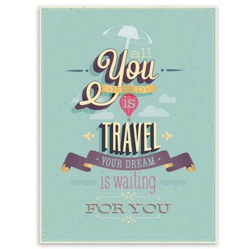 인테리어포스터3 all you need is travel