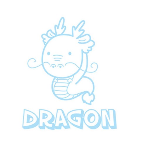 디자인수풀 그래픽스티커 동물농장, 용(라이트스카이