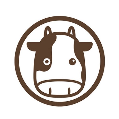 디자인수풀 그래픽스티커 심플, 카우(초코브라운