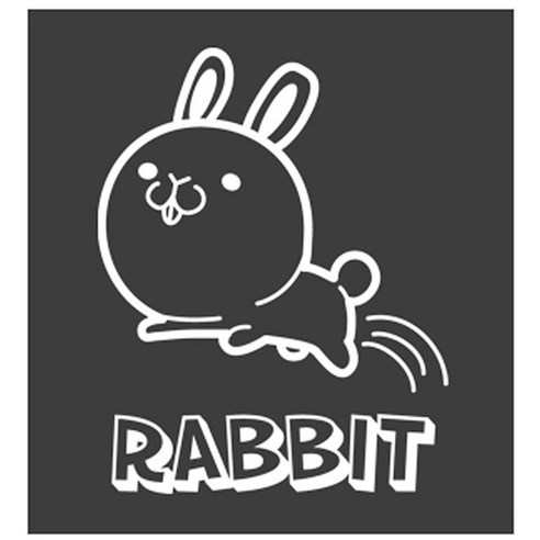 디자인수풀 그래픽스티커 동물농장, 토끼(화이트