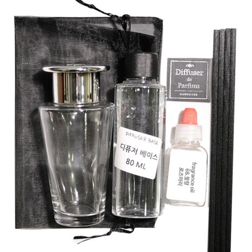 디퓨저KIT, 68.꽃향-ROSEMARY, 100ml, 실버갓폴스투명