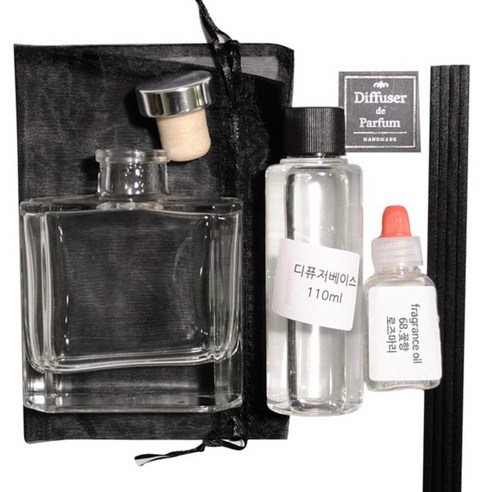 디퓨저KIT, 68.꽃향-ROSEMARY, 150ml, 불가리투명